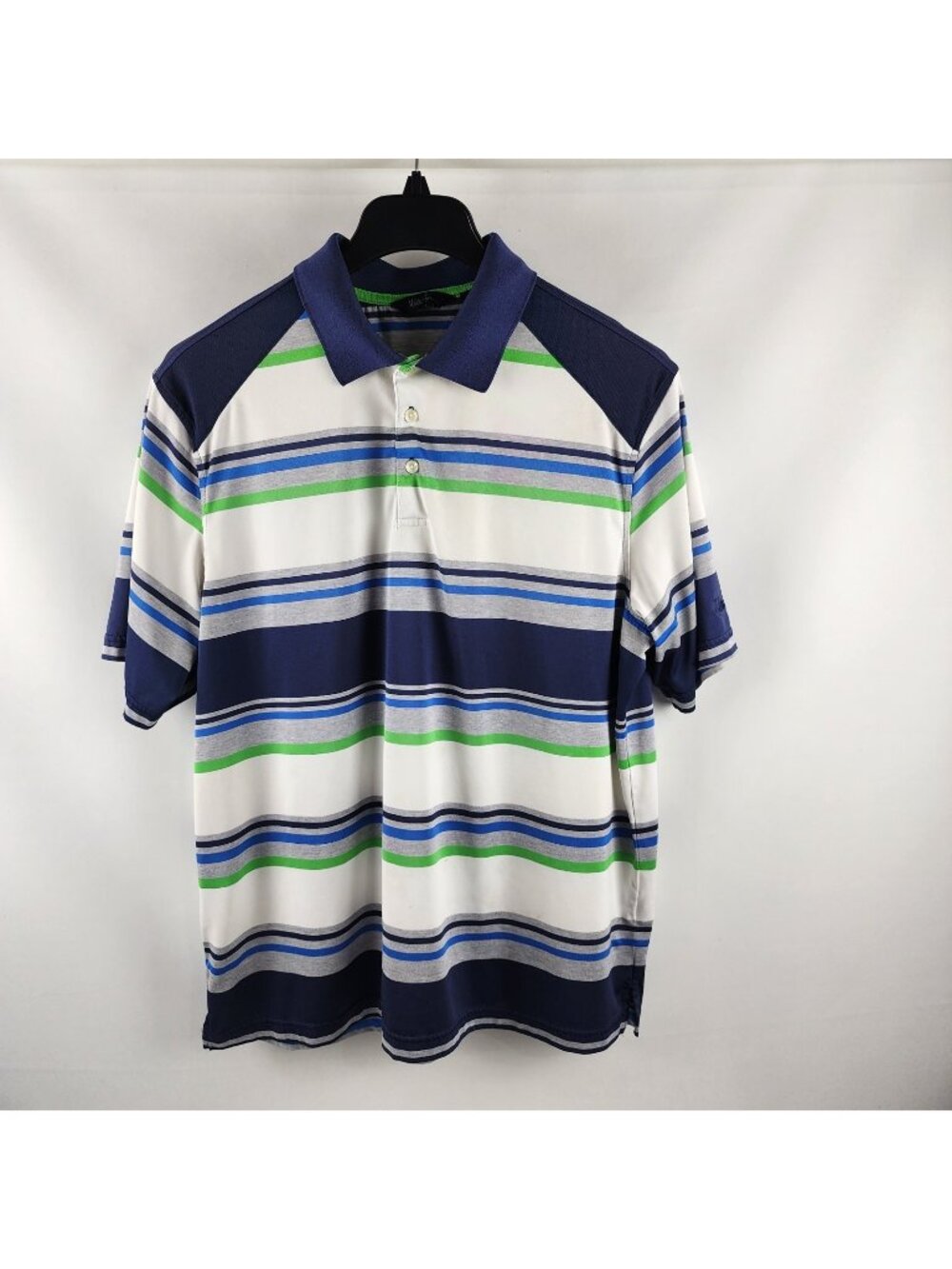 Walter Hagen Shirt Mens XL Multi Stripes S/S Golf Polo